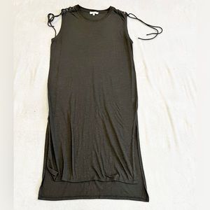 Umgee Charcoal Sleeveless High Low Dress
